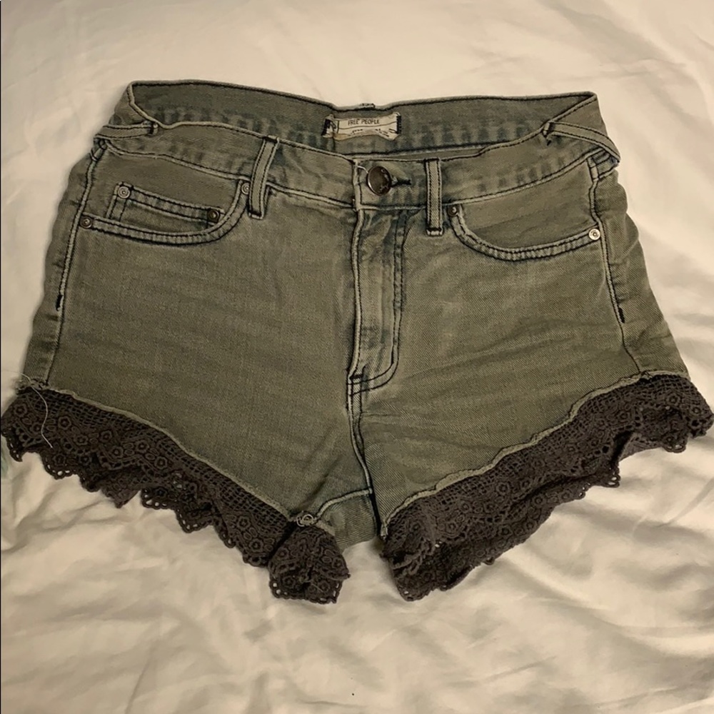 free people shorts with lace edge !